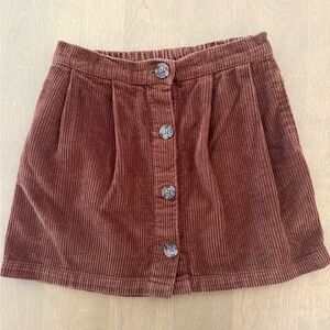 Gap Kids Brown Corduroy Button-Front Skirt Size M